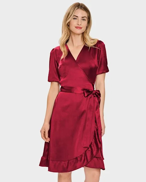 Womens Mommy And Me Ruffle Wrap Dress - All Dressed Up
