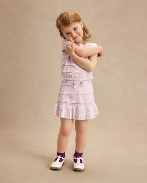 Girls Pointelle Sweater Peplum Skirt - Magical Meadows