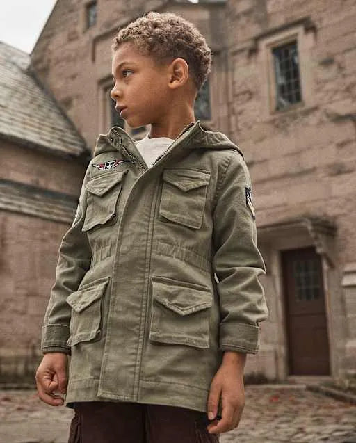 Kids Embroidered Aviator Patch Jacket - Highland Hills
