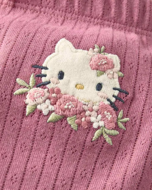 Baby Girls Hello Kitty® Floral Toile Ruffle Leggings 3-Pack